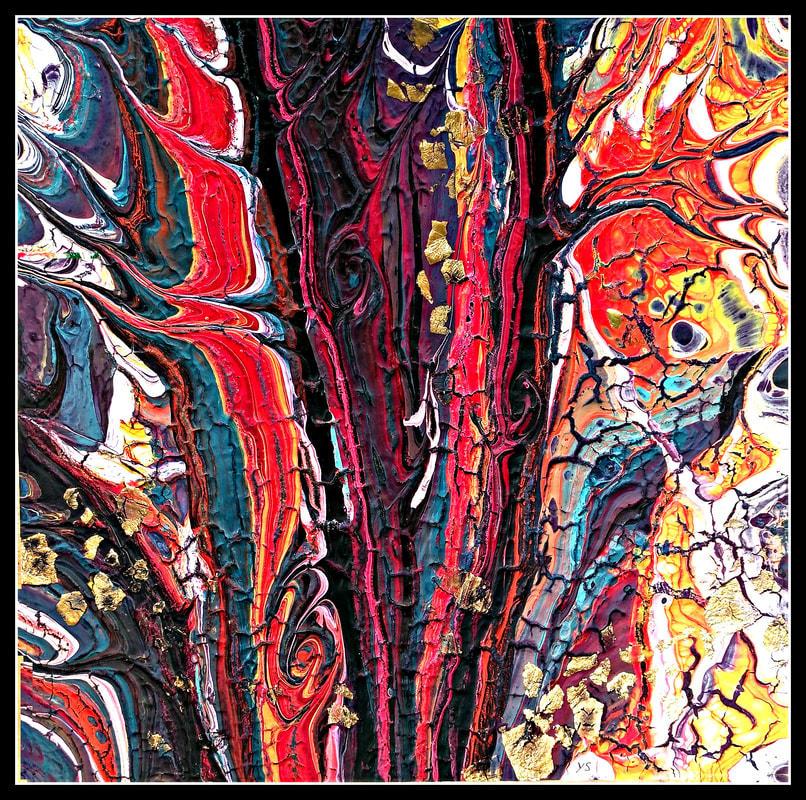 Urban Rhythms - Acrylic painting of Montreal cityscape