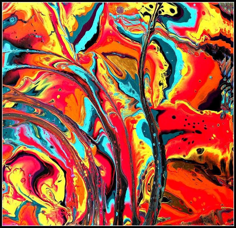 Urban Rhythms - Acrylic painting of Montreal cityscape