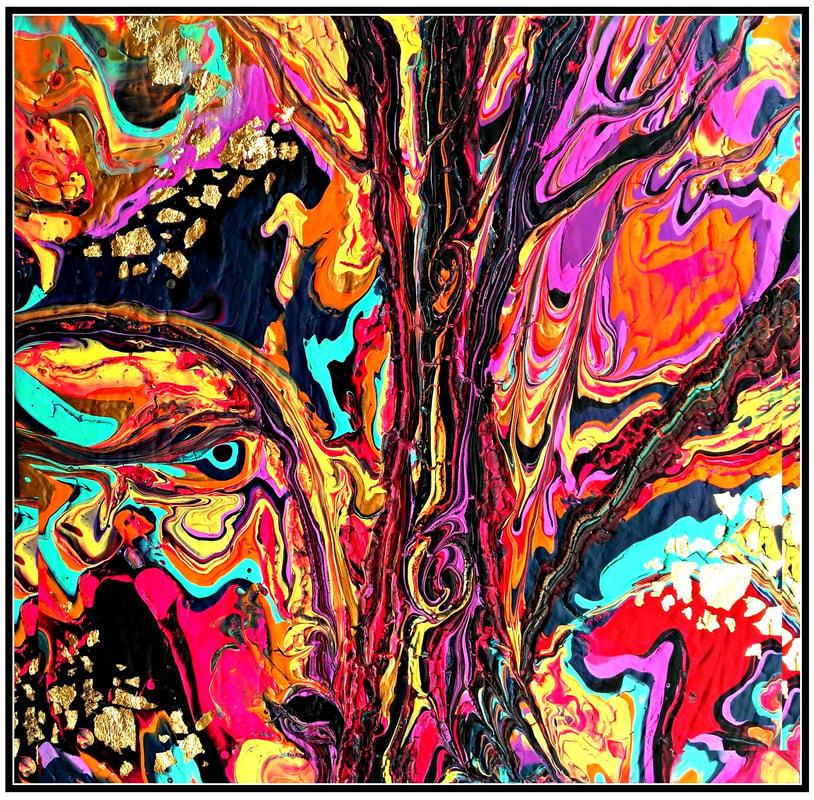 Urban Rhythms - Acrylic painting of Montreal cityscape