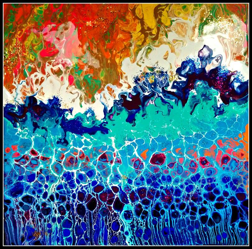 Urban Rhythms - Acrylic painting of Montreal cityscape