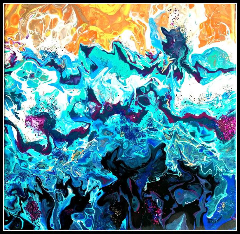 Urban Rhythms - Acrylic painting of Montreal cityscape